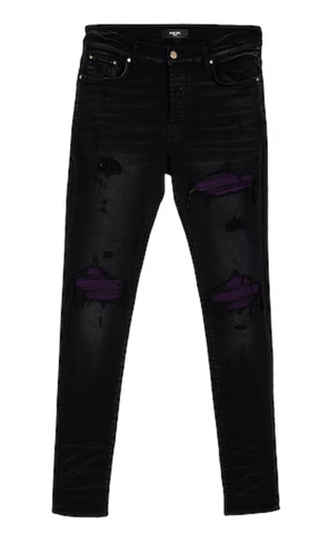 AMIRI Black Purple Rips Pre-Owned