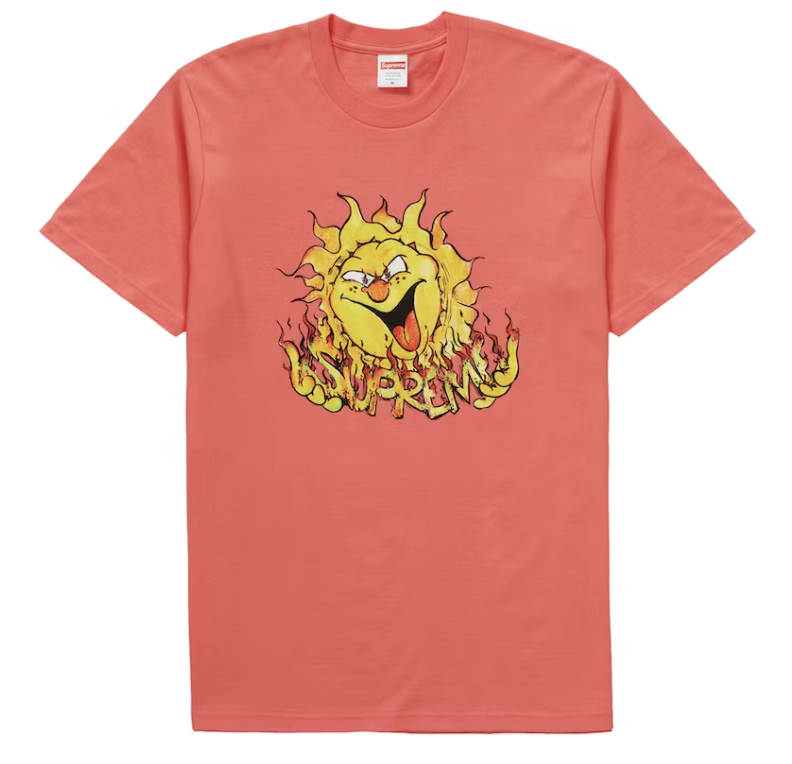 Supreme Sun Tee Bright Coral