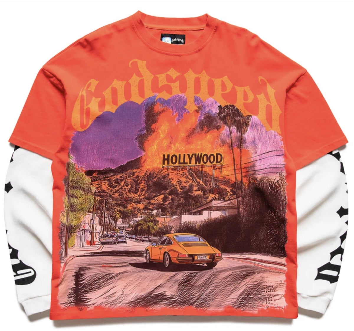 Godspeed Los Scandalous Layered T-Shirt Red
