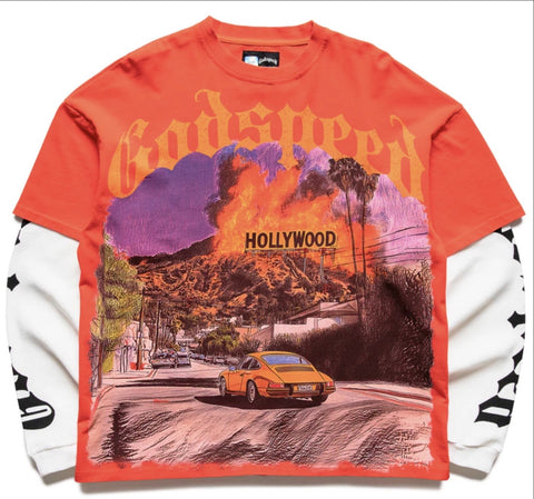 Godspeed Los Scandalous Layered T-Shirt Red