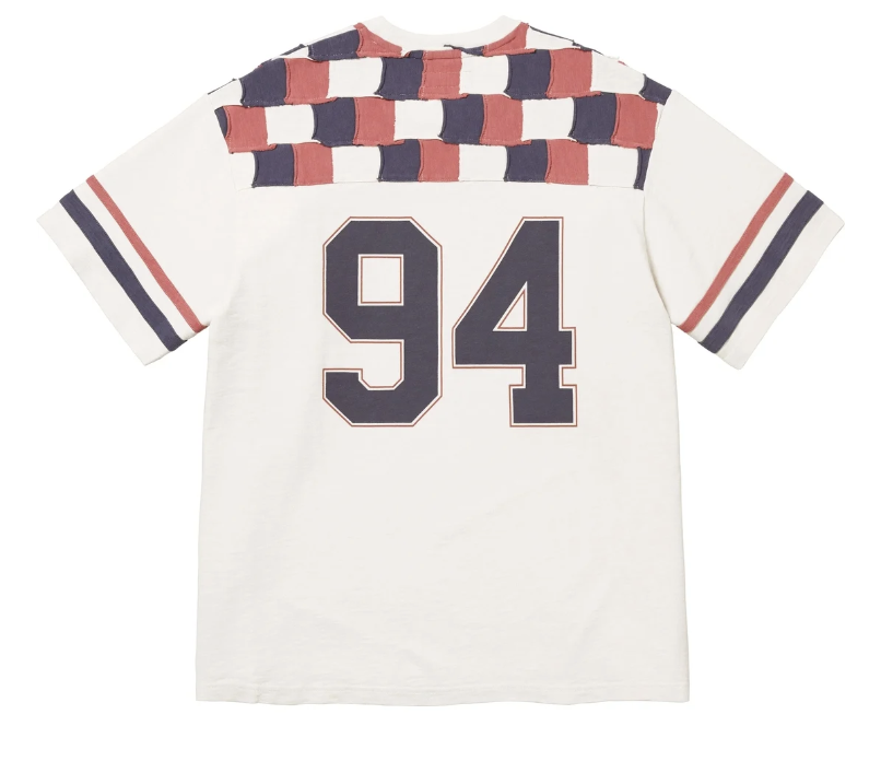 Supreme Patchwork Yoke Football Top White