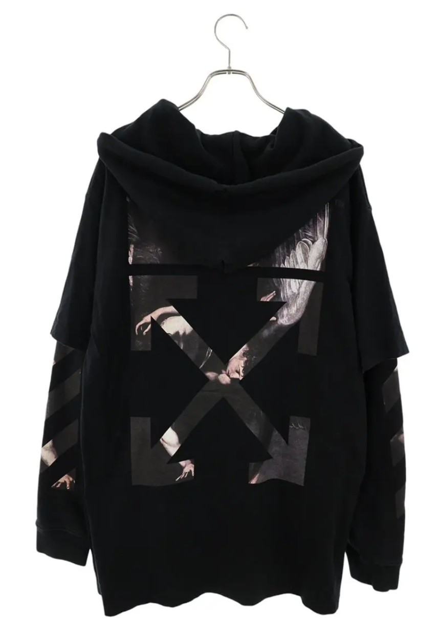 Off-White Layered Hoodie Black Pre-Owned