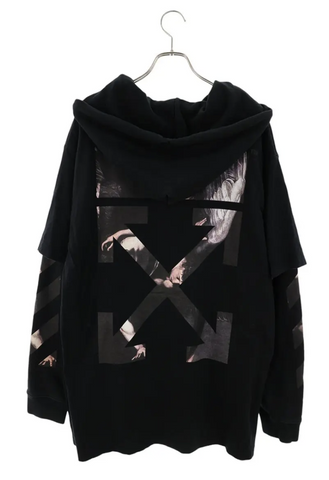 Off-White Layered Hoodie Black Pre-Owned