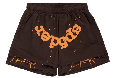 Sp5der OG Web Double Layer Short Brown/Orange