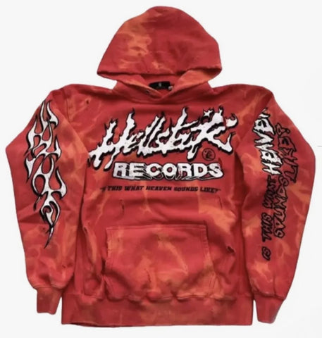 Hellstar Red Tie-Dye Records Hoodie