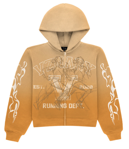 Visionary Club "ORANGE CREAM" BOXY OVERSIZED ZIP UP JACKET