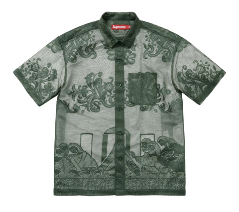 Supreme Last Supper Lace S/S Shirt Olive