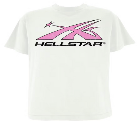 Hellstar Sport Logo Tee White/Pink