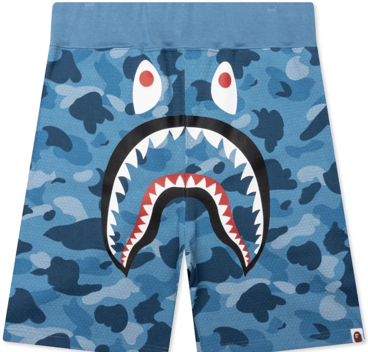 BAPE Blue Honeycomb Shark Shorts Pre-Owned