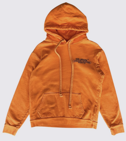 Off White x Chrome Hearts 2018 Hoodie Orange/Black Pre-Owned