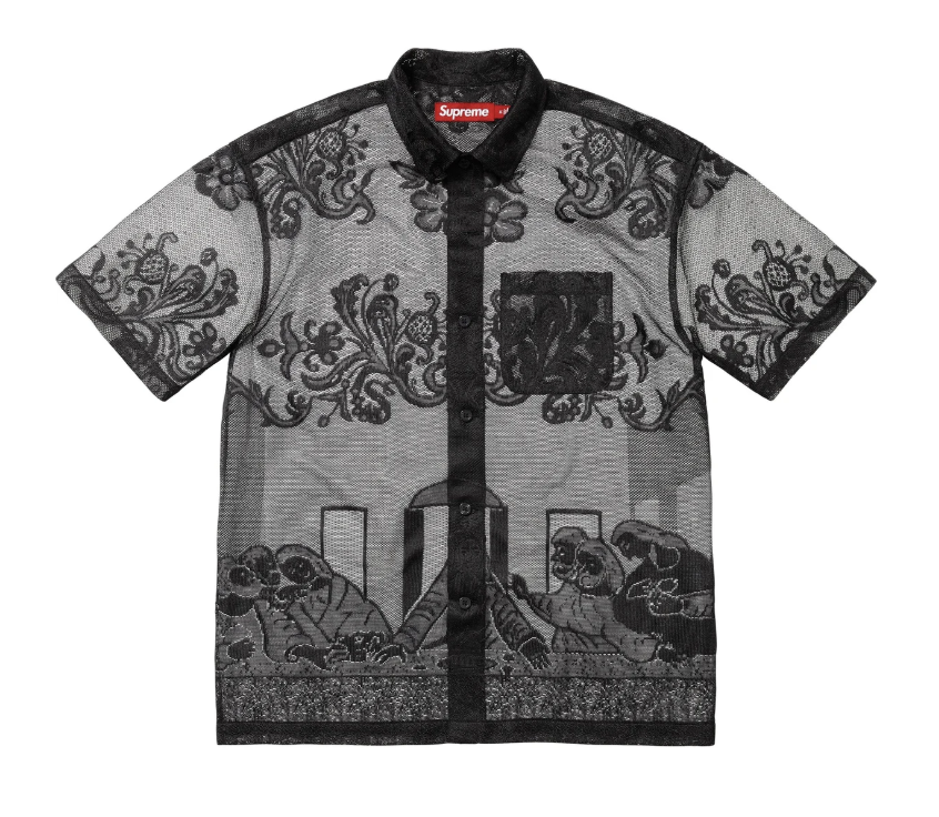 Supreme Last Supper Lace S/S Shirt Black