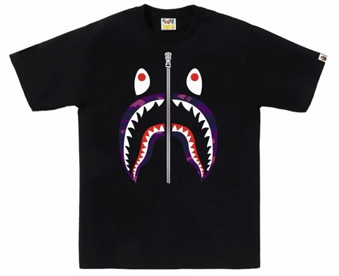 BAPE Purple ABC Camo Shark Tee