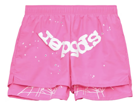 Sp5der OG Web Double Layer Short Pink