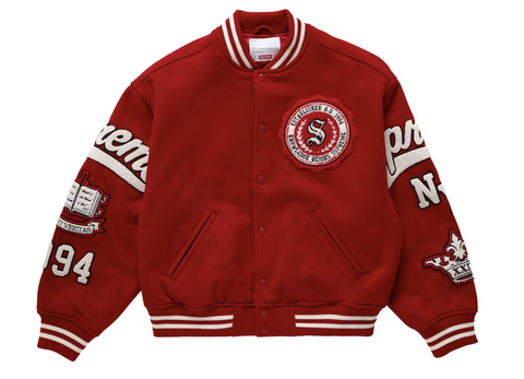 Supreme Veritas Varsity Jacket Red