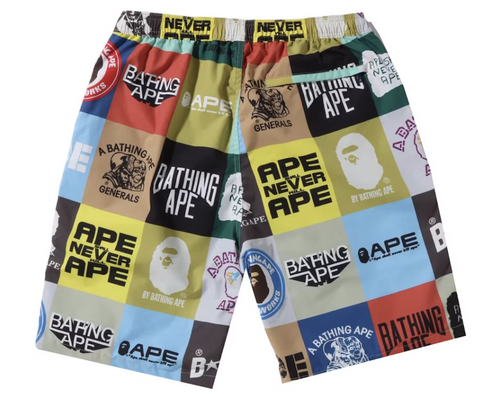 BAPE Classic Logo Beach Shorts Multi Pre-Owned