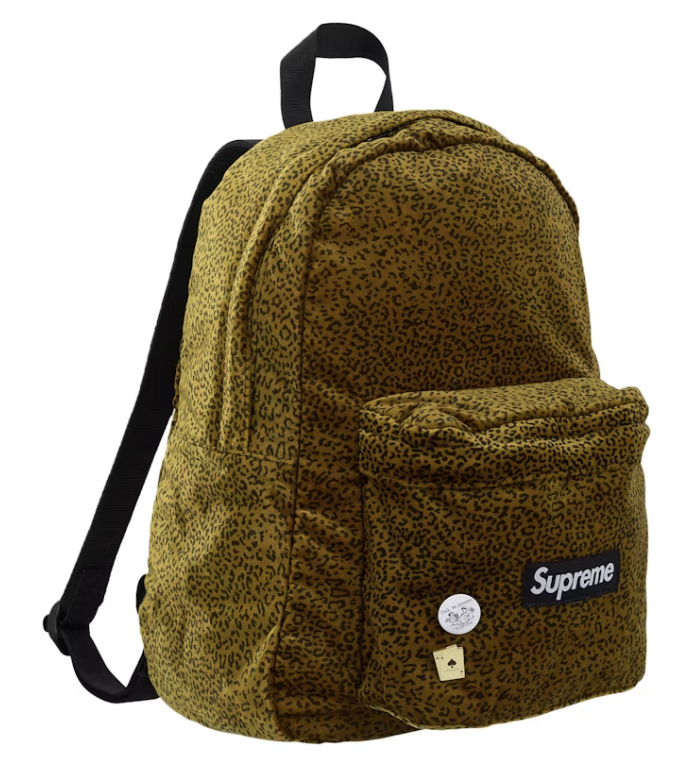 Supreme Velvet Backpack Tan Leopard