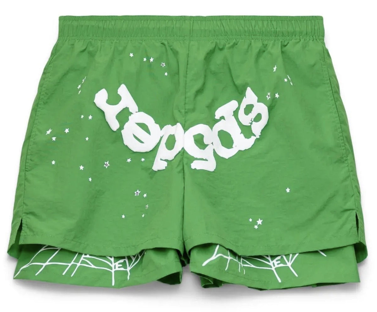 Sp5der OG Web Double Layer Short Green