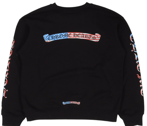 Chrome Hearts Matty Boy "American Flag" Crewneck Black