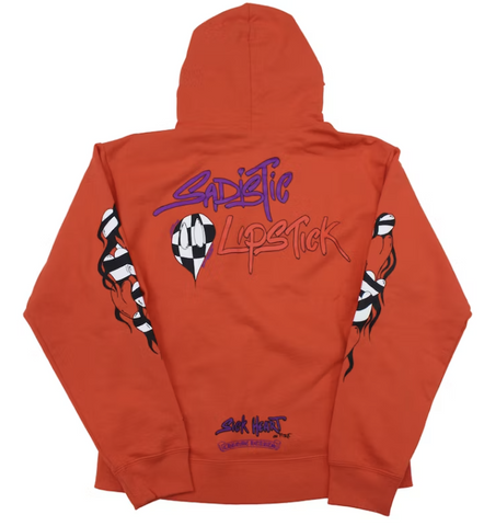 Chrome Hearts Matty Boy Sadistic Lipstick Hoodie Red