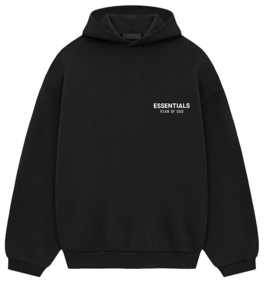 Fear of God Essentials Classic Hoodie Jet Black/White