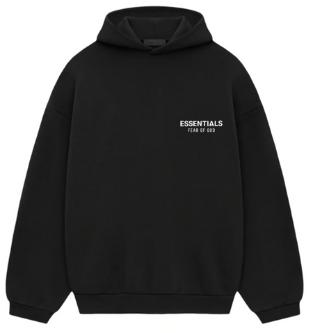 Fear of God Essentials Classic Hoodie Jet Black/White
