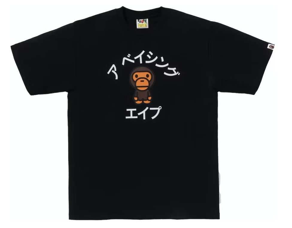 BAPE Milo College Black Tee