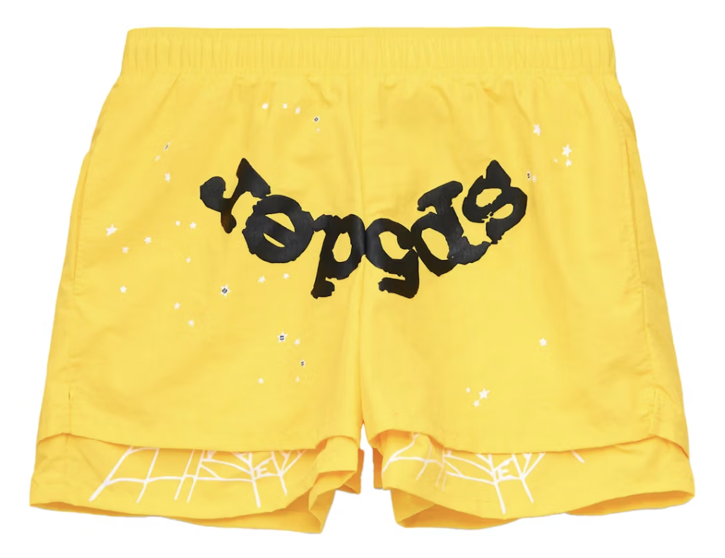 Sp5der OG Web Double Layer Short Yellow